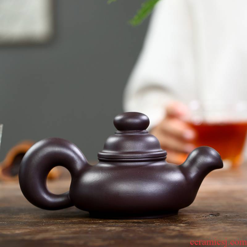 Leopard lam, yixing pure manual it the rule size han purple clay teapot priests kung fu tea set suits for