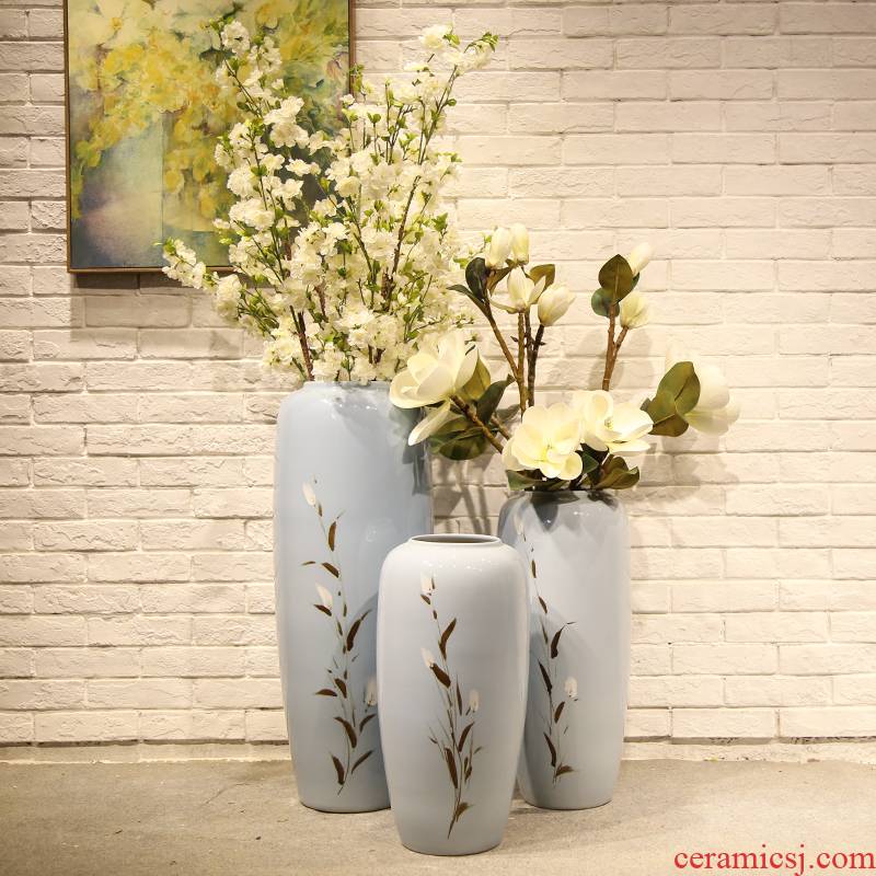 Jingdezhen ceramic vase landing by simulation of the new Chinese style flowers sitting room put a mall clothing store flower arranging flowers