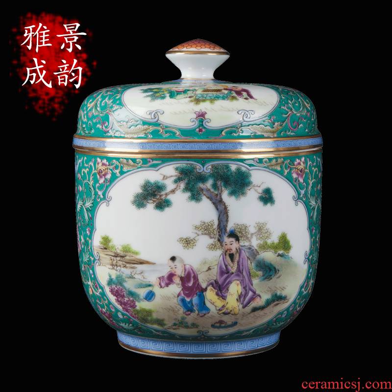 Jingdezhen ceramic checking sugar daddy figure vase furnishing articles household act the role ofing is tasted household arts and crafts porcelain sitting room