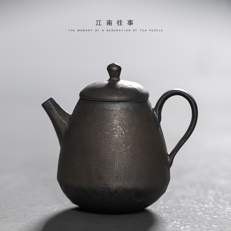 Jiangnan past little teapot ceramic gold ancient pot home of kung fu tea set Japanese ancient teapot single pot