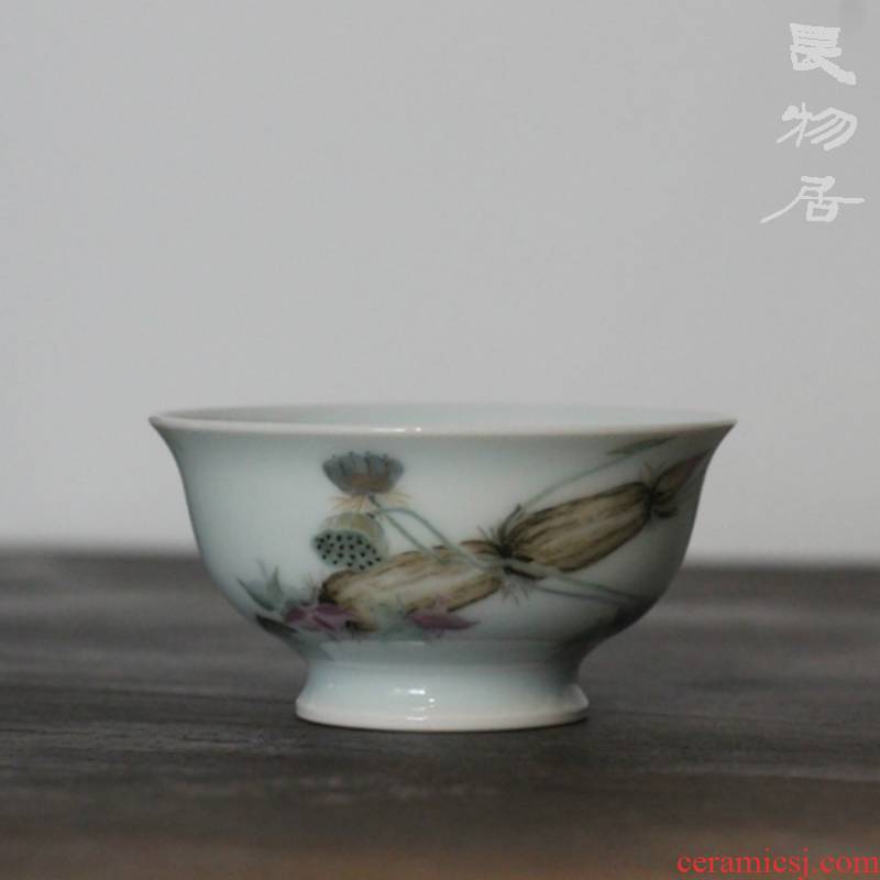 Offered home - cooked new color lotus root in hand - made figure best small bowl cups, jingdezhen ceramic tea set sample tea cup by hand