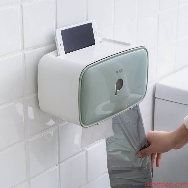 Porcelain color beauty creative toilet tissue box multi - functional bathroom waterproof wall paper towel rack from'm roll of paper