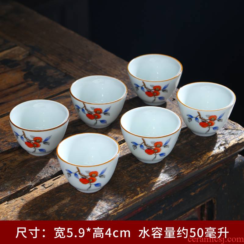 Violet arenaceous masters cup a single large cup bowl kung fu tea set sample tea cup personal tea cups, ceramic engraving