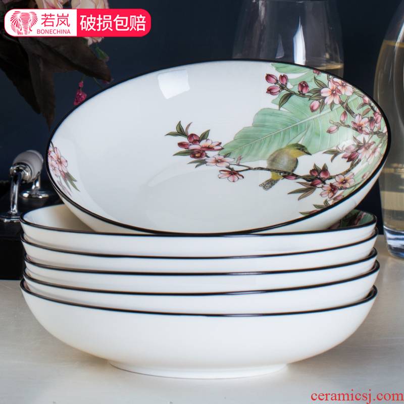 Ceramic dish dish dish home more effectively prevent hot round plate suit combination bowls disc suit 10