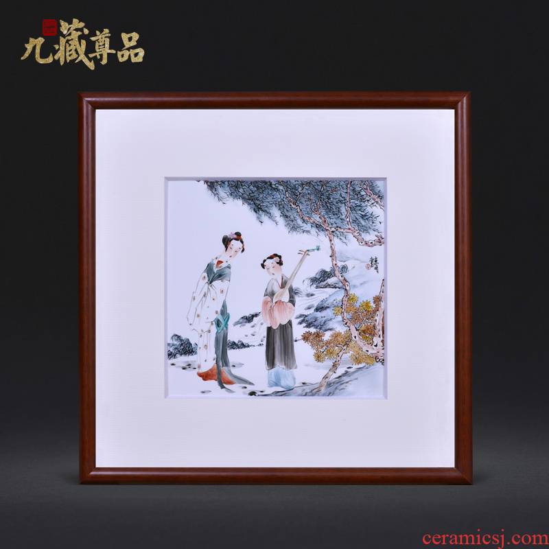 Jingdezhen ceramics dong Ming li I hand - made figure adornment porcelain plate paintings of Chinese style household crafts