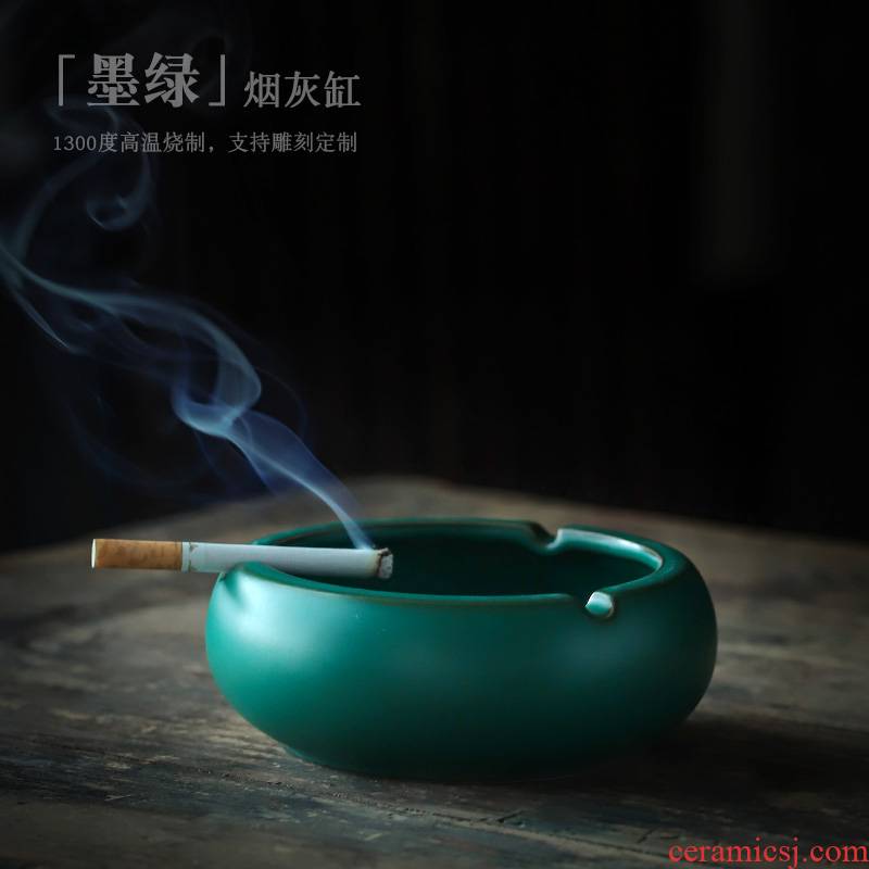 ShangYan ceramic ashtray large retro household contracted tea accessories creative ashtray custom office