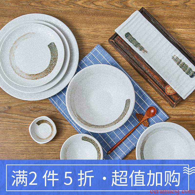 Japanese ceramics tableware dish dish dish suit household to a single rice noodles in soup bowl fish dish dish plates of sushi restaurant