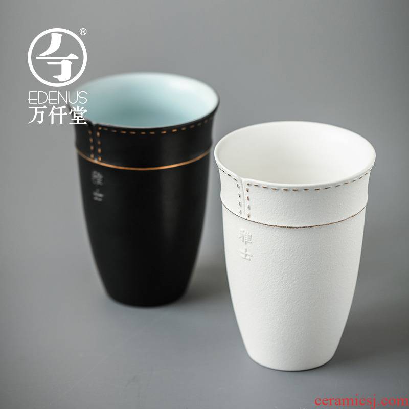 M letters kilowatt/hall new ceramic cups ladult ms office cup kung fu tea set large capacity cup men 's cup