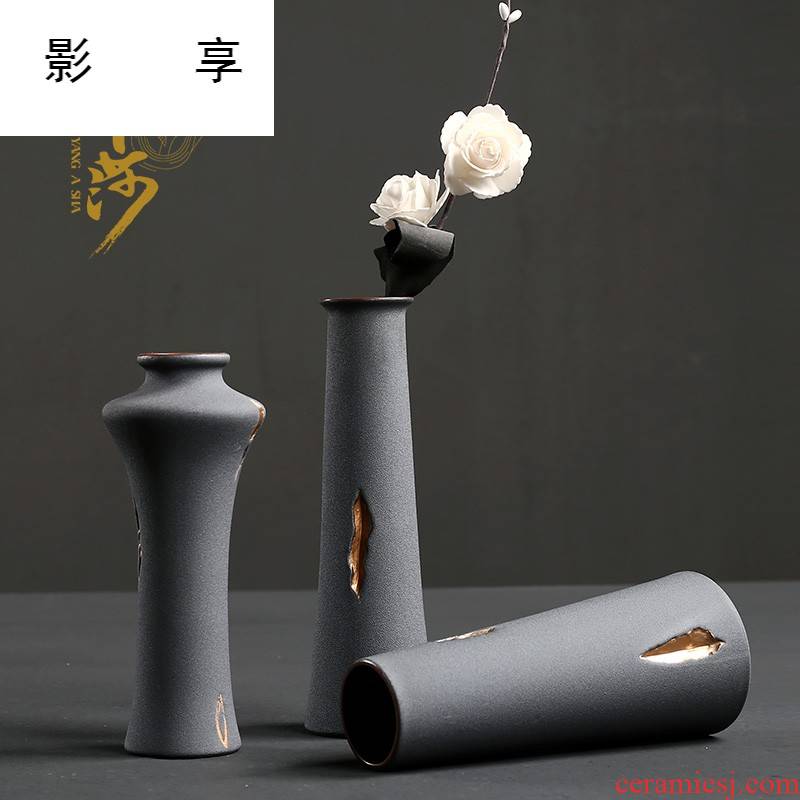 Shadow enjoy flower implement creative coarse pottery furnishing articles move fashion home decoration flower other hydroponics vase YAS