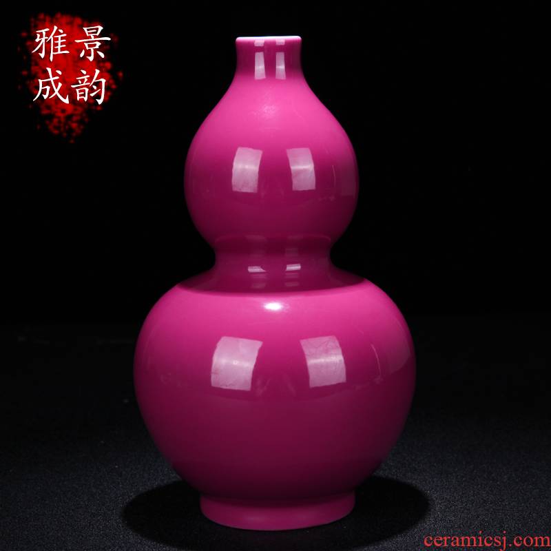 Jingdezhen ceramic new Chinese style carmine gourd bottle act the role ofing is tasted furnishing articles home sitting room porch porcelain vase