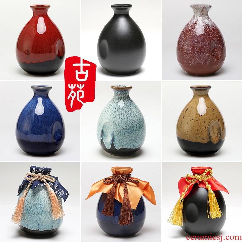 The ancient yuan 1 catty 500 ml jars hand grasp of yixing up wedding bottle bottle to do spend, furnishing articles ceramic POTS