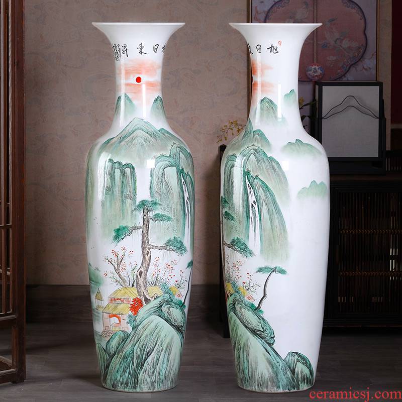 Jingdezhen ceramics hand - made landing big vase high TV ark, place of the sitting room porch large home decoration
