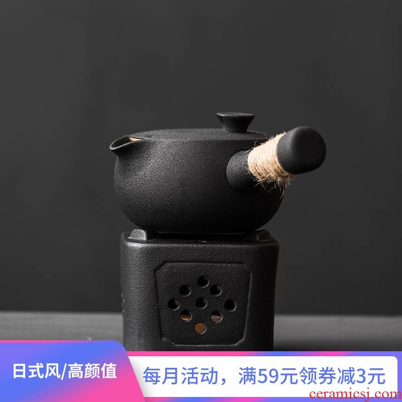 The Japanese side of coarse pottery pot of large manual cooking pot kung fu tea tea hot base temperature of black tea