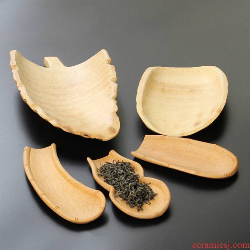 Hin reputation ceramic tea is natural bamboo tea accessories tea spoon tea holder by hand tea accessories large bamboo root tea shovel