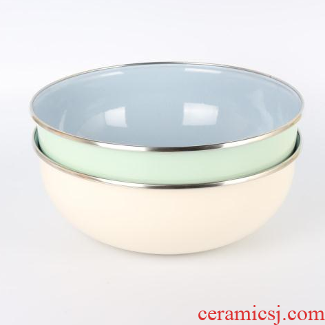 Export products thickening basin of enamel enamel rainbow such as bowl bowl bowl enamel mercifully soup bowl preservation bowl and basin 22 cm