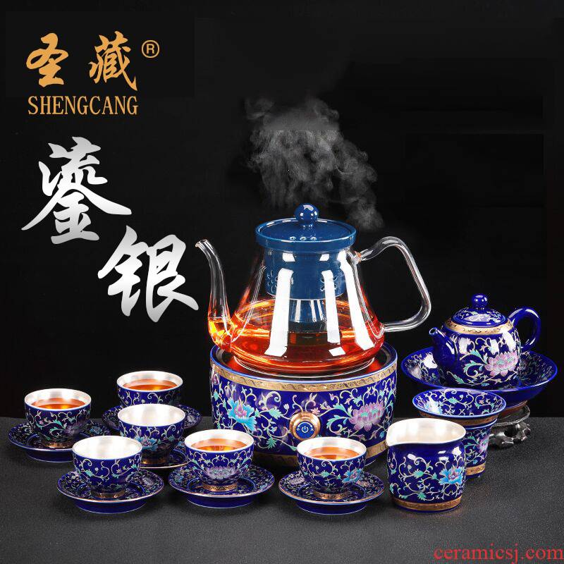 Electric TaoLu steaming kettle boil tea ware glass ceramic tank filter coppering. As silver pu 'er tea colored enamel steam white tea