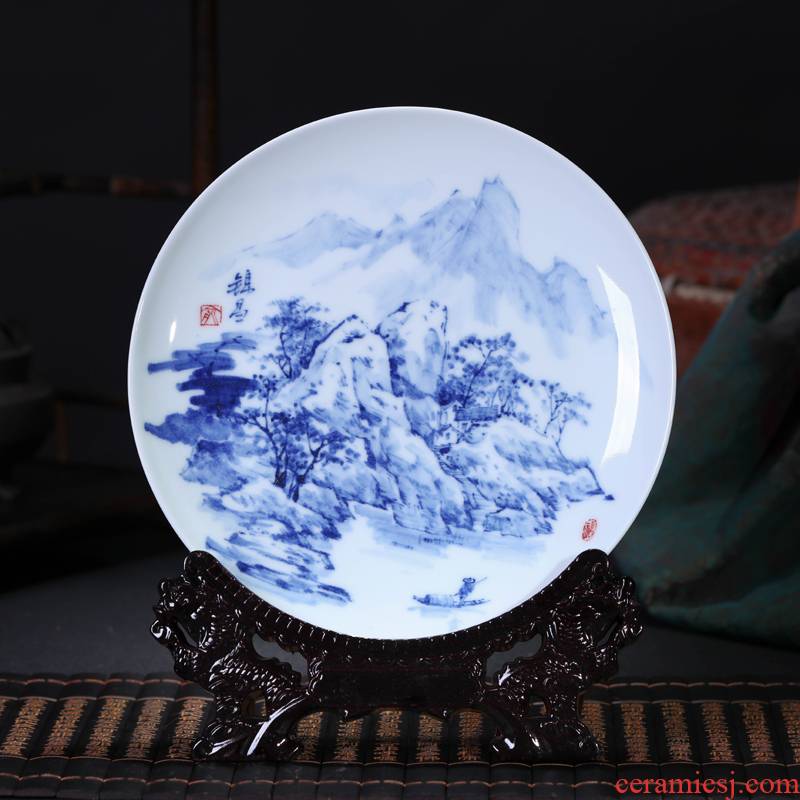 Offered home - cooked in jingdezhen porcelain decorative plate of fruit snacks famous ceramic plate of western - style food dish 10 inch plates