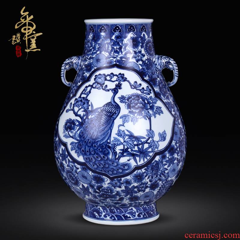 Antique hand - made porcelain of jingdezhen ceramics have the flowers and birds sitting room adornment of Chinese style household furnishing articles