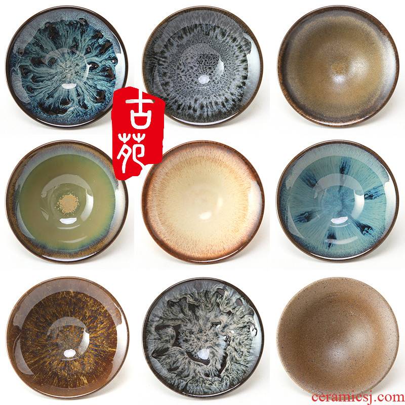 Japanese coarse pottery yixing purple sand kung fu tea light ceramic bowl is built in the style of the ancients sample tea cup variable thin foetus hat to CPU