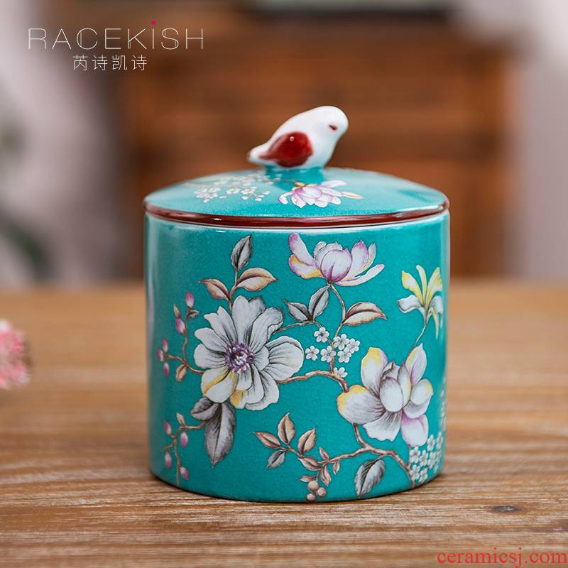 New Chinese style ceramic storage tank furnishing articles creative vessels receive candy jar jewelry box sitting room adornment ornament