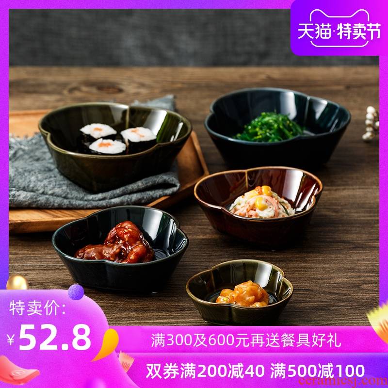 Imported from Japan side dish of ceramic deep dish individuality creative Japanese dip dishes flavor dab of household put a side dish