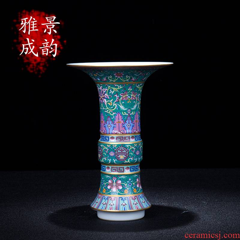 Jingdezhen ceramic new Chinese style, black mushroom decorates place to live in the sitting room porch porcelain enamel handicraft