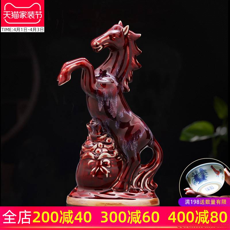 Furnishing articles jun porcelain of jingdezhen ceramics business needs of the sitting room TV ark, wine decorate household act the role ofing is tasted handicraft