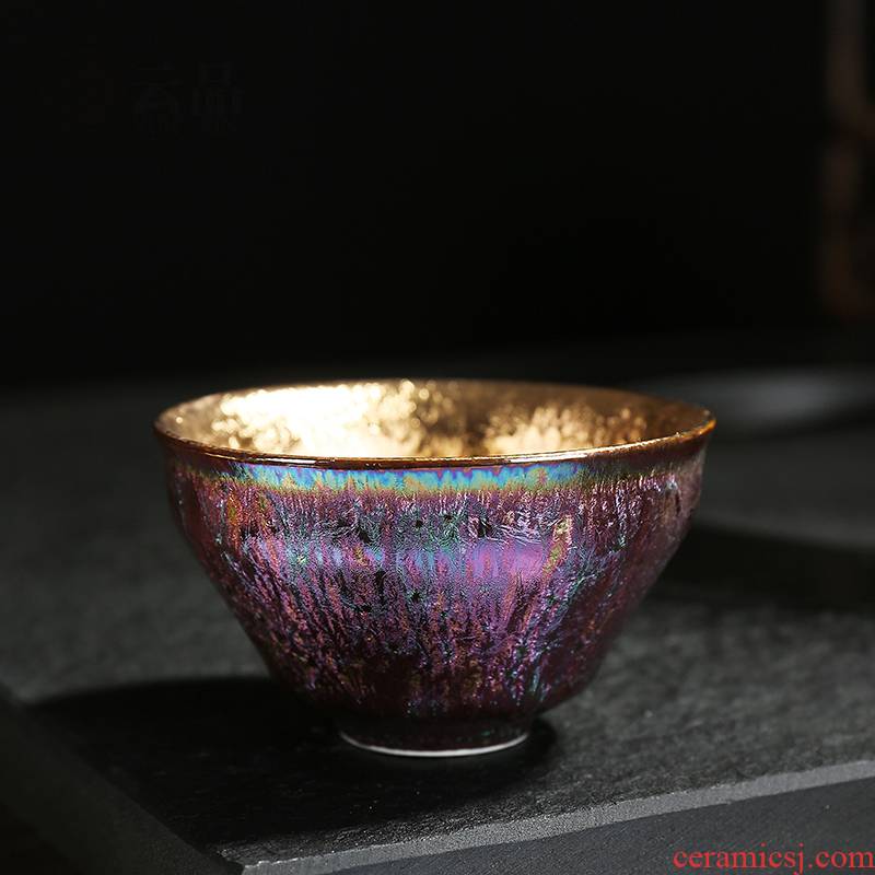 We get gold colorful light masters cup sample tea cup large ceramic up single CPU use kung fu tea set