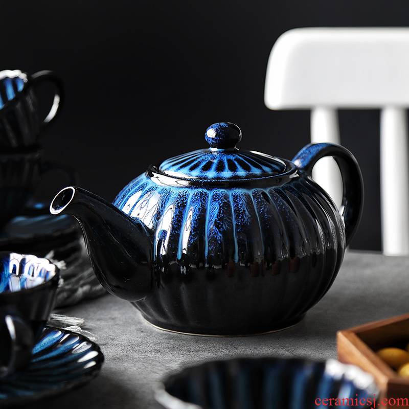 Tao soft creative European ceramic teapot set tea ultimately responds coffee tea sets tea with high temperature resistant kettle