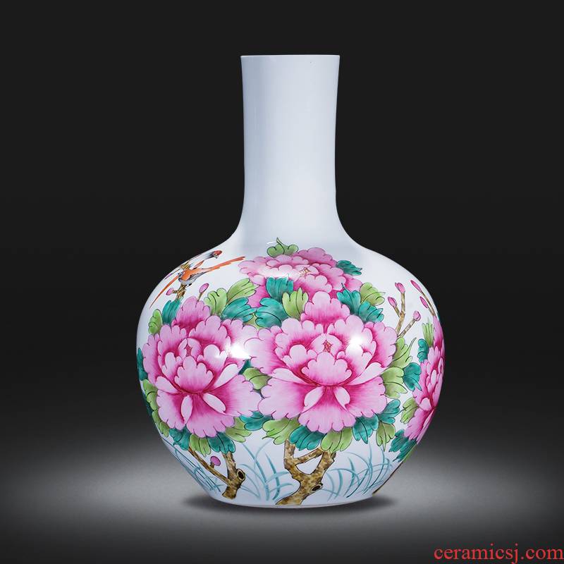 The Master of jingdezhen ceramics hand - made blooming flowers vase sitting room adornment study porch furnishing articles of handicraft