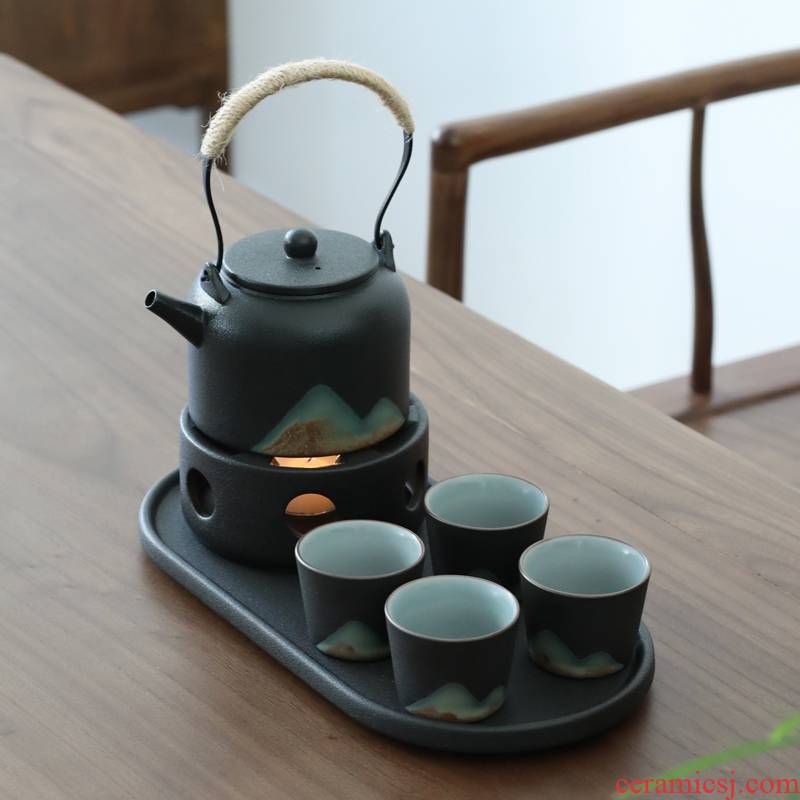 Japanese kung fu tea set suit small sets of the teapot cup of household contracted tea tea ceramic gift boxes custom logo