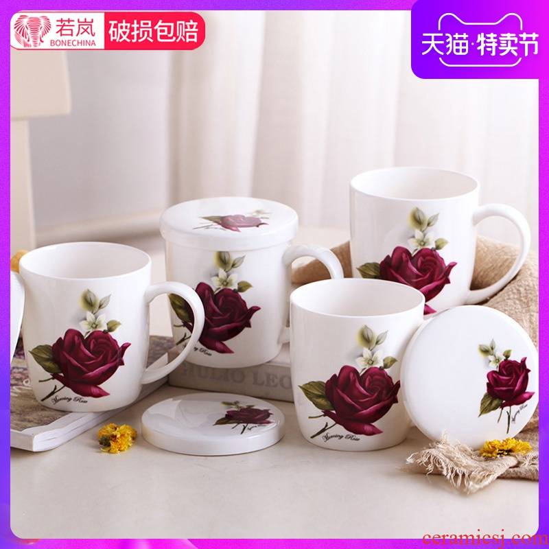 Cup suit mark Cup contracted household creative ceramic ipads China Cup LOGO custom - made 2 special combination