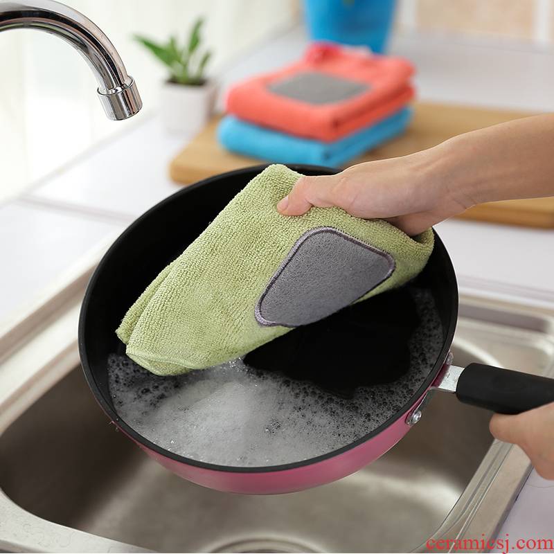 Porcelain color beauty dish cloth kitchen household cleaning cloth water dropping non - stick oil dishwashing towel wipe cloth cloth