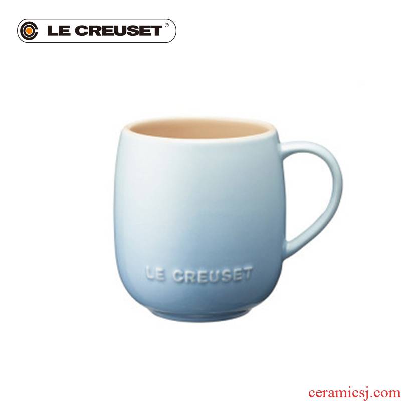 France 's LE CREUSET cool color stoneware 380 ml of u - shaped mark cup fat cup