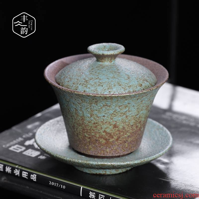 Japanese stoneware tureen tea machine only three cups kung fu tea tea home three teapots only single CPU restoring ancient ways