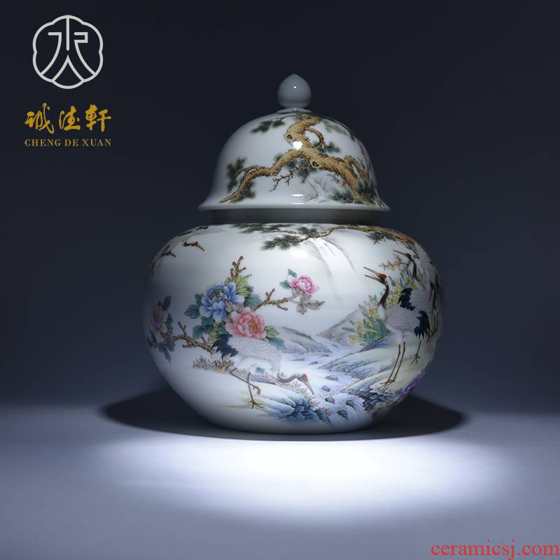 Cheng DE xuan tea set, jingdezhen ceramic checking porcelain tea pot hand - made pastel 12 f celebration of liuhe