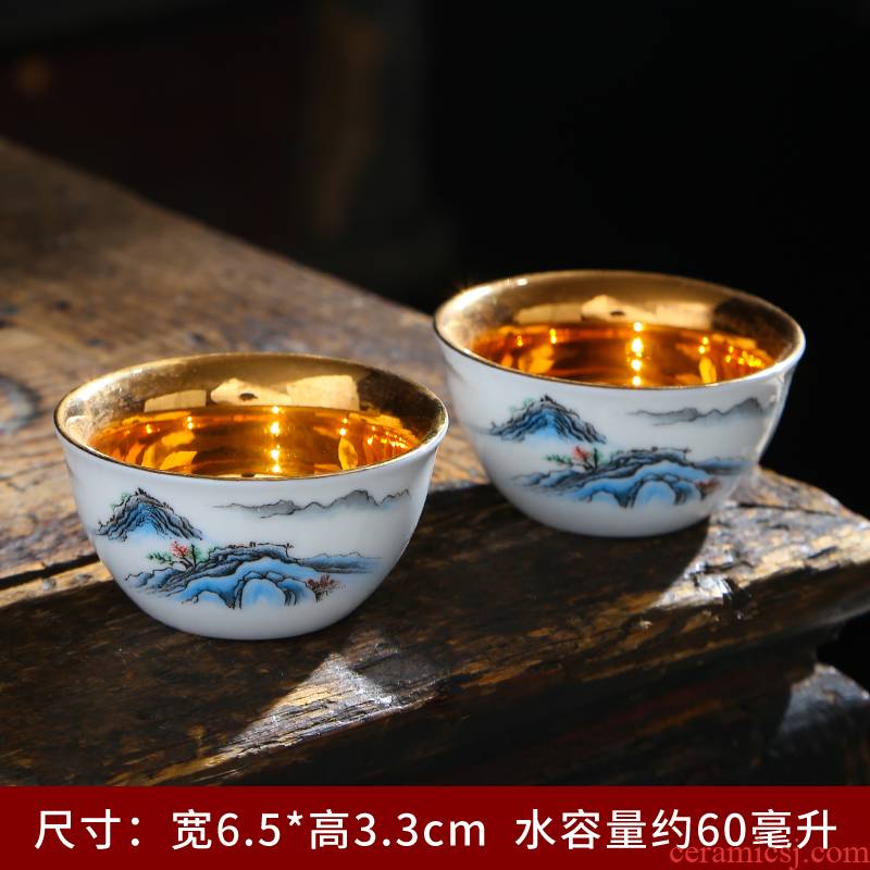 Jade porcelain sample tea cup white porcelain teacup product of ceramic masters cup suet white individual cup of kung fu tea pu - erh tea cup