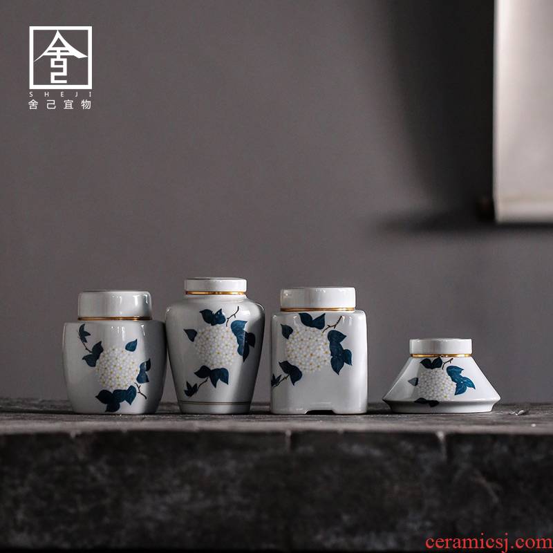 Japanese tea pot seal pot home medium to restore ancient ways small POTS ceramic pu - erh tea storage tanks