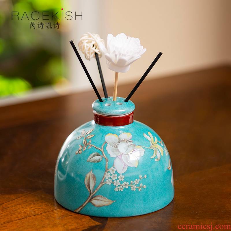Ceramic aromatherapy furnishing articles without fire sweet atmosphere oil air freshener indoor room durable incense toilet deodorant