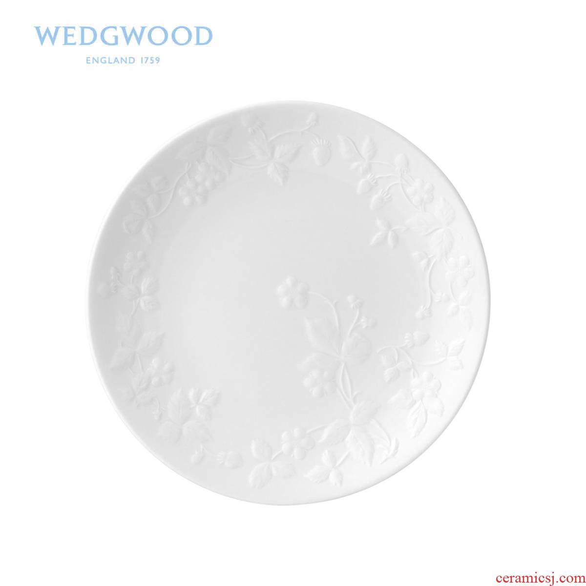 Wedgwood Wild Strawberry White White Strawberry embossment pattern plate 21 cm ipads porcelain plates