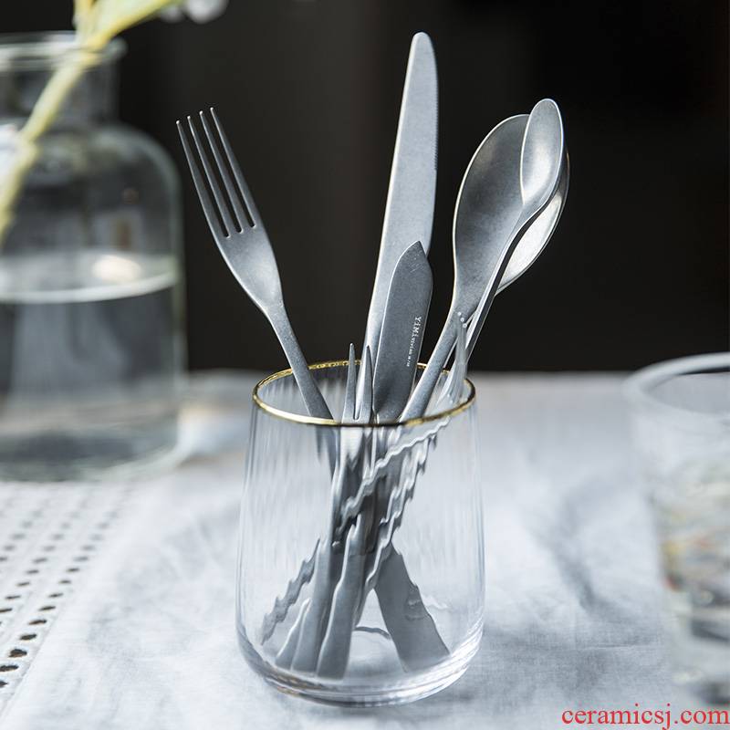 TaoDian household tableware suit wire drawing of stainless steel knife and fork spoon beefsteak the knife coffee spoon