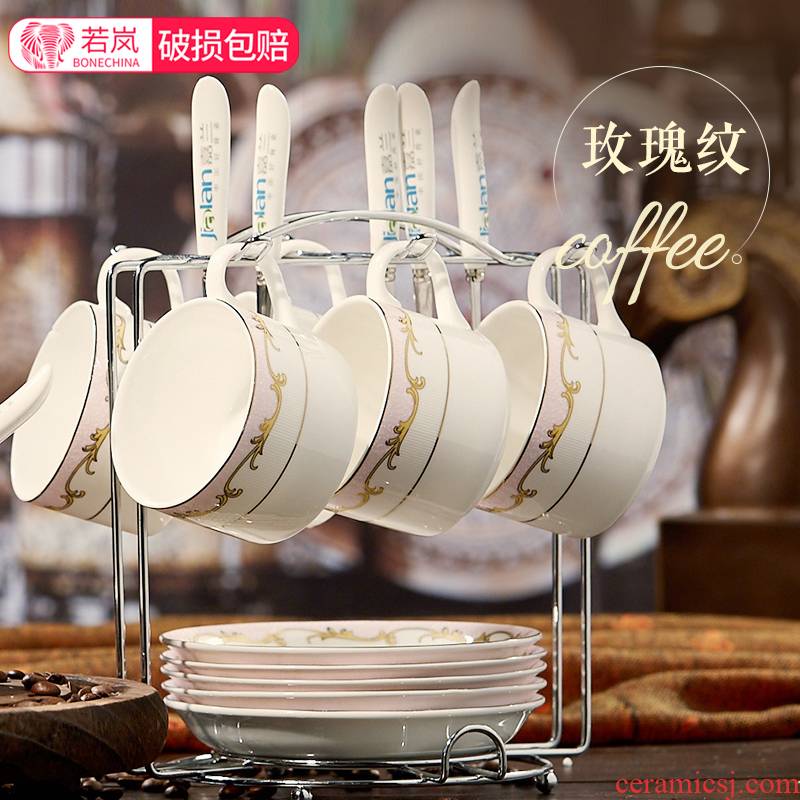 Ipads China coffee cup set kit home European contracted ceramic coffee cups and saucers afternoon tea tea set 6