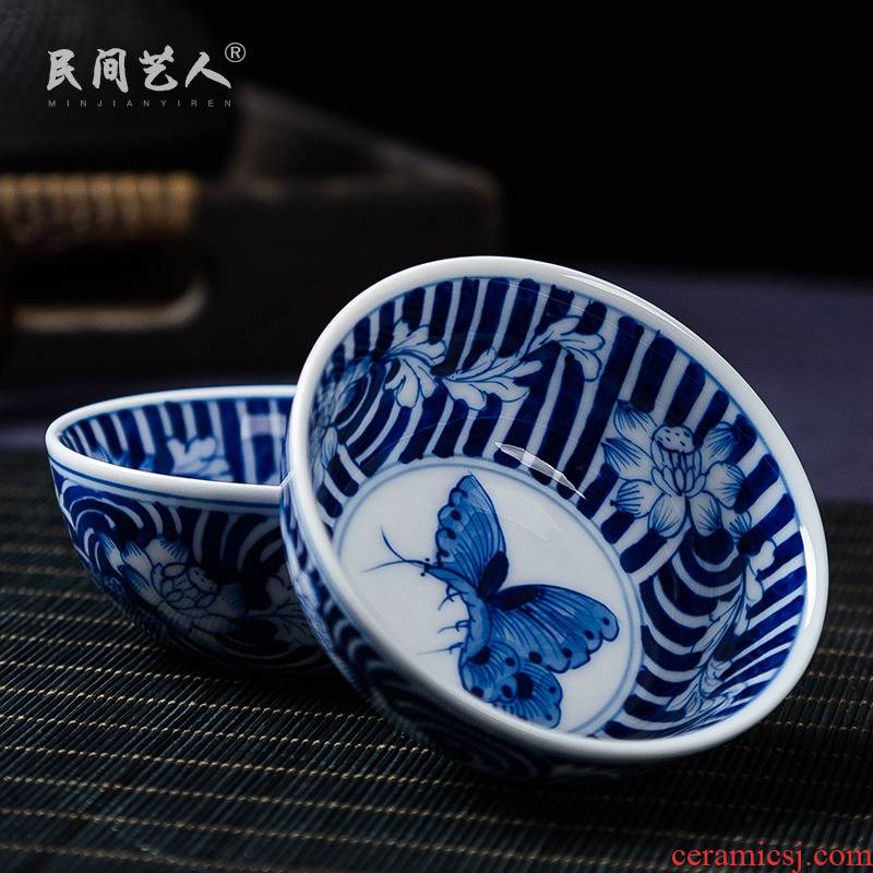 Jingdezhen ceramic checking sample tea cup individual cup hand - made porcelain of kung fu tea cups master cup single CPU