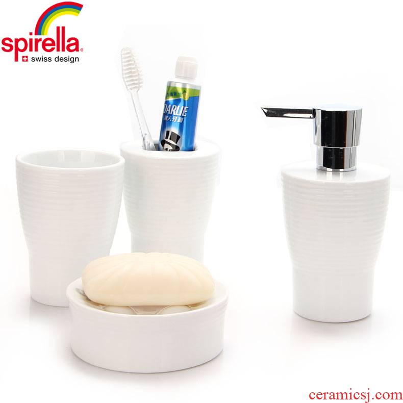 SPIRELLA/silk pury creative Apollo ceramic European sanitary ware 4 times brushing cup for wash gargle suit