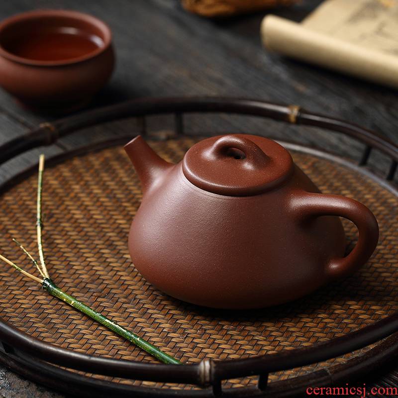 Liu2 xing producer are it undressed ore low cloud cloud 】 【 slot the qing son classic stone gourd ladle manual tea kettle
