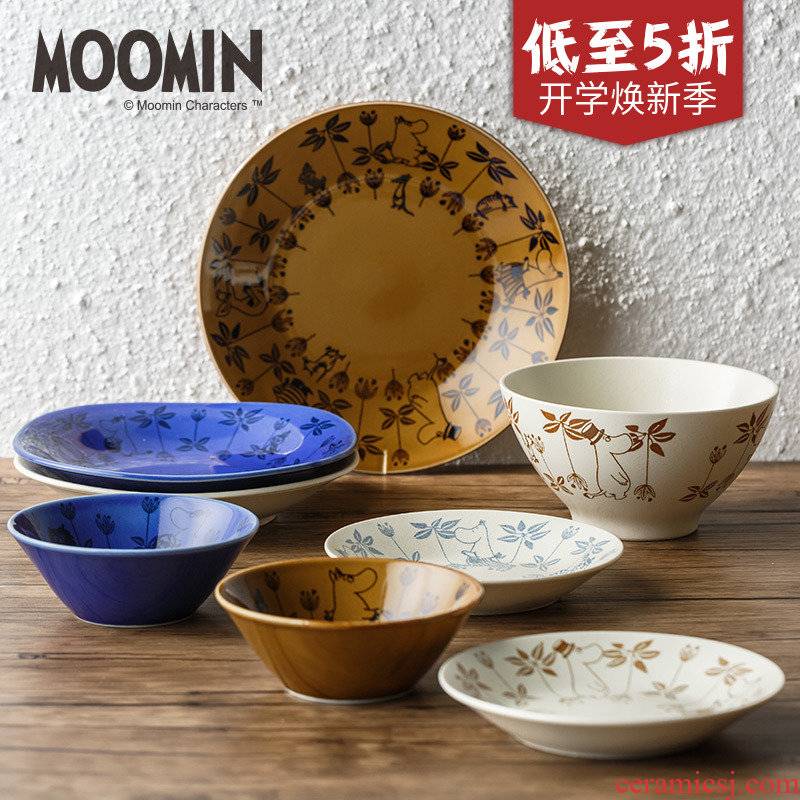 5 a fold Analyzes com.lowagie.text.paragraph clearance Moomin Moomin import cartoon household tableware ceramic bowl bowl dish dish dish