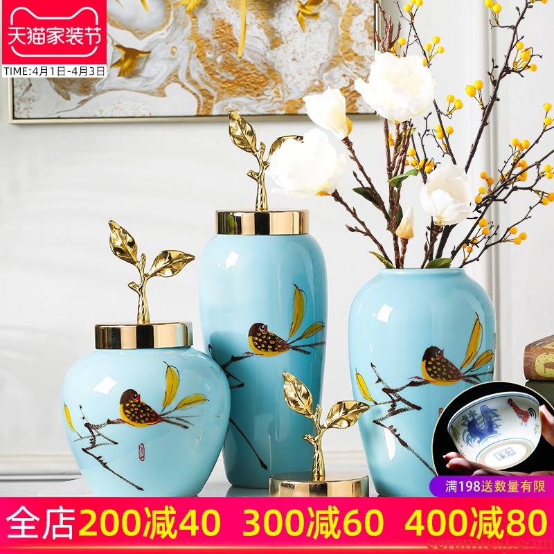 Jingdezhen ceramic vase new Chinese I home furnishing articles dried flower arranging flowers sitting room TV cabinet table decorations