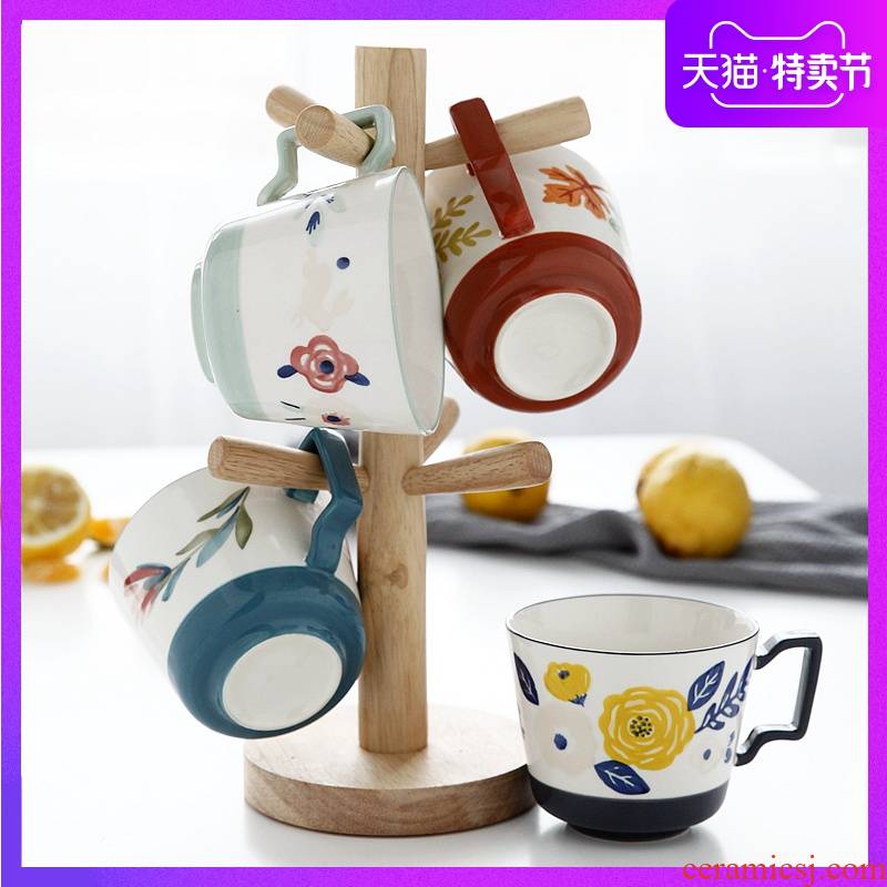 Northern wind cup creative move trend ceramic cups of coffee mugs and lovely home getting a cup of milk breakfast