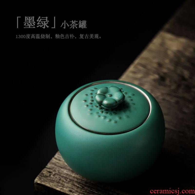 ShangYan ceramic small restore ancient ways the tea caddy fixings seal pot receives the mini portable POTS sample tea canister