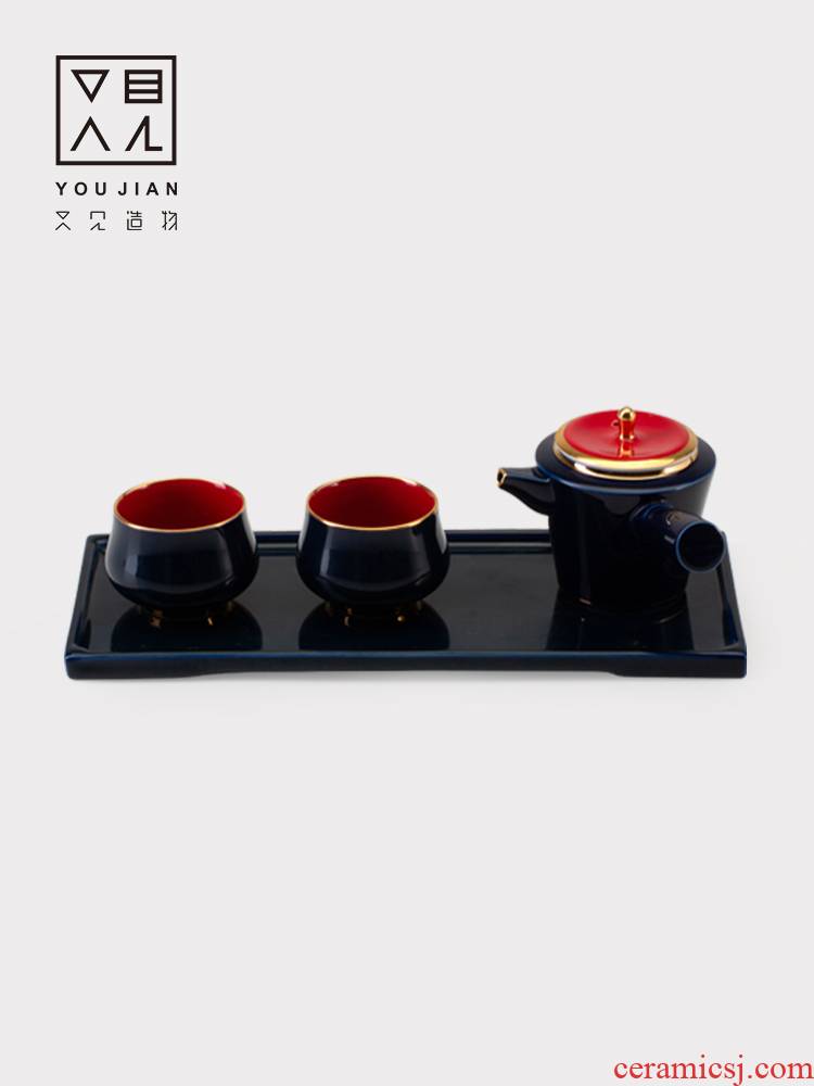 Regnant yipin zen tea set a small set of Japanese simple office household gift zen ceramic teapot tea set